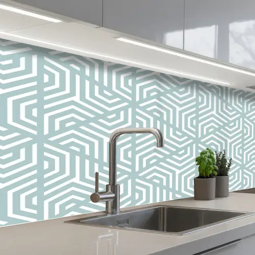 Design - Geometrie - Patroon - Driehoek keuken achterwand 2 middel 871 -3d_schuin