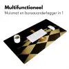 Koningin - Schaakstuk - Geblokt - Goud Muismat XXL klein -sfeer4