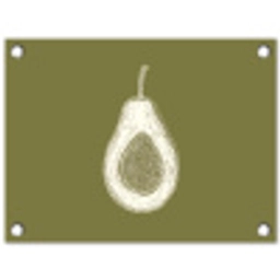 Avocado - Minimalistisch - Illustratie - Groen tuinposter los doek klein -3d