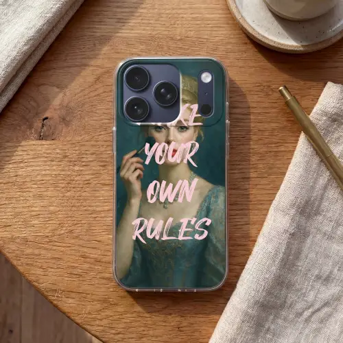 Klassiek - Sierlijk - Roze Telefoonhoesje iPhone 17 Pro klein -sfeer1