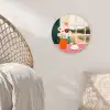 Bloemen - Koffie - Raam Wandcirkel kunststof plaat 5mm dik klein -sfeer5