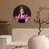 Ironisch - Tekst - Neon Wandcirkel kunststof plaat 5mm dik klein -sfeer1