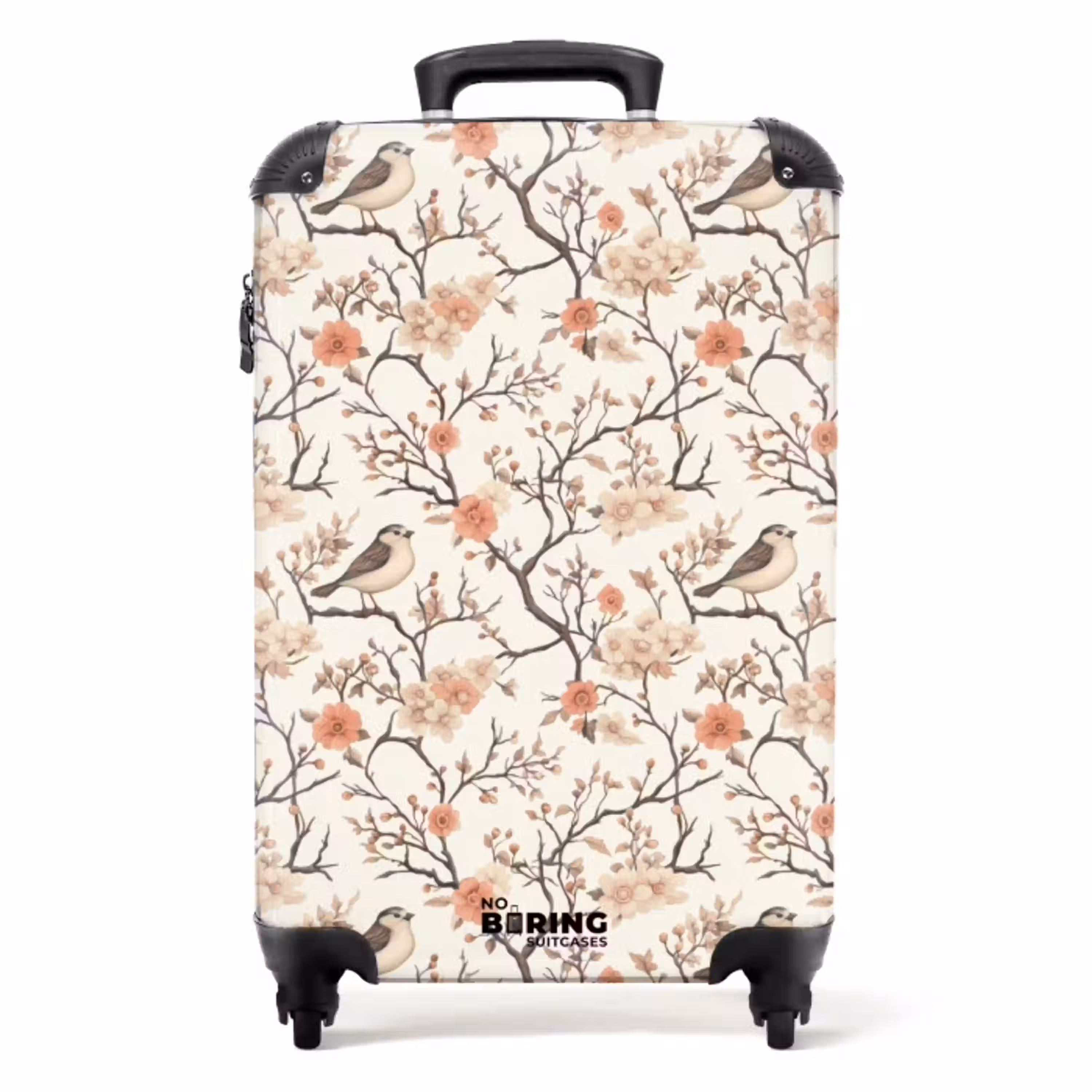 Kersenbloesem - Mus - Roze NBS - Handbagage koffer - Volwassenen Unisex middel -productfoto_recht