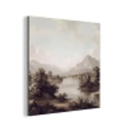 Klassiek - Landschap - Sereen aluminium wit klein -3d