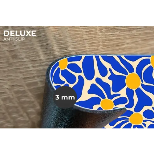 Abstract - Bloem - Blauw Placemat vinyl groot 368 -closeup