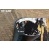 Panter - Zwart - Abstract - Verfstreken Placemat vinyl groot -closeup