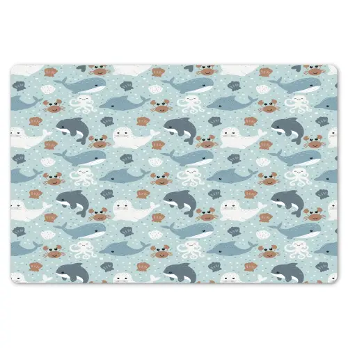 Oceaan - Walvis - Zeehond - Krab Placemat vinyl groot 368 -zzsfeer1_Kitchenyeah-website