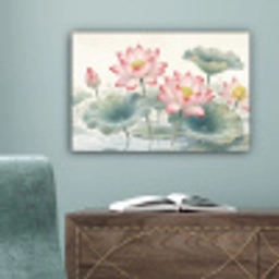 Aquarel - Lotusbloemen - Kleurrijk canvas 2cm klein -sfeer4