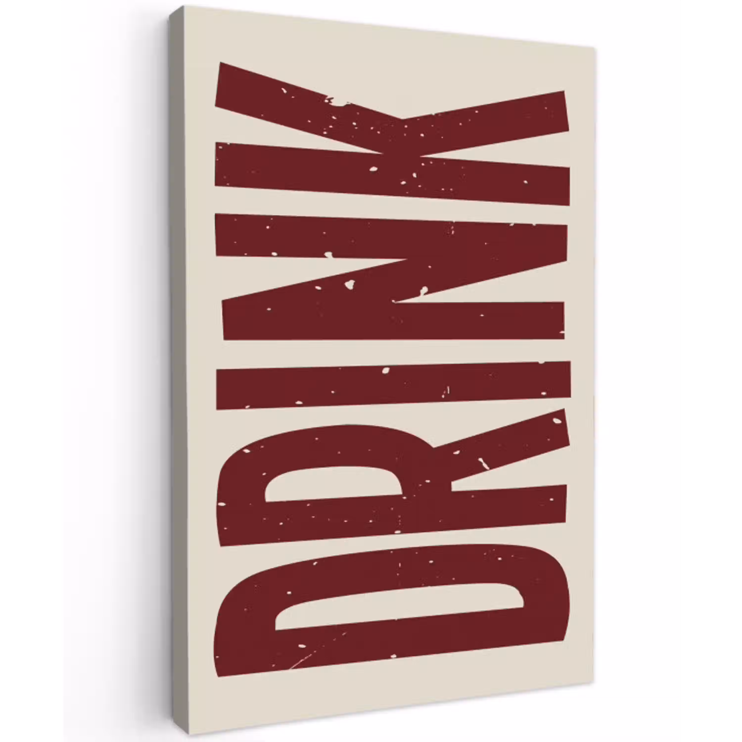 Rood - Vintage - Decoratie - Japandi Tuinposter op houten frame 2 cm dik klein -3d
