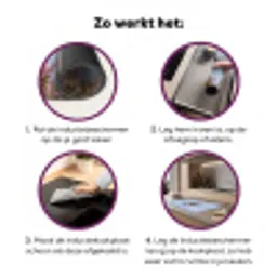 Roodborsttapuit - Heide - Paars - Natuur - Sfeervol Inductie beschermer vinyl 3mm klein -zzzzzzz-cc-werking
