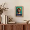 Vrouw - Hoodtooi - Tropisch - Fruit - Druiven Light Box met kabel (Tafellamp) klein -sfeer2