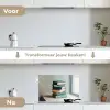 Stapel - Boeken - Groen - Daglicht keuken achterwand spatscherm klein -voor_na_NL