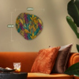 Tropische - Botanisch - Patroon - Kleurrijk - Exotisch Wandcirkel Organisch Forex 3mm klein 629 -sfeer3