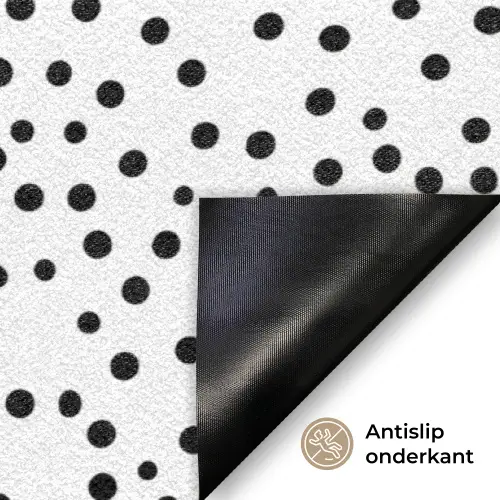 Smiley - Roze - Stippen Deurmat klein -antislip_NL