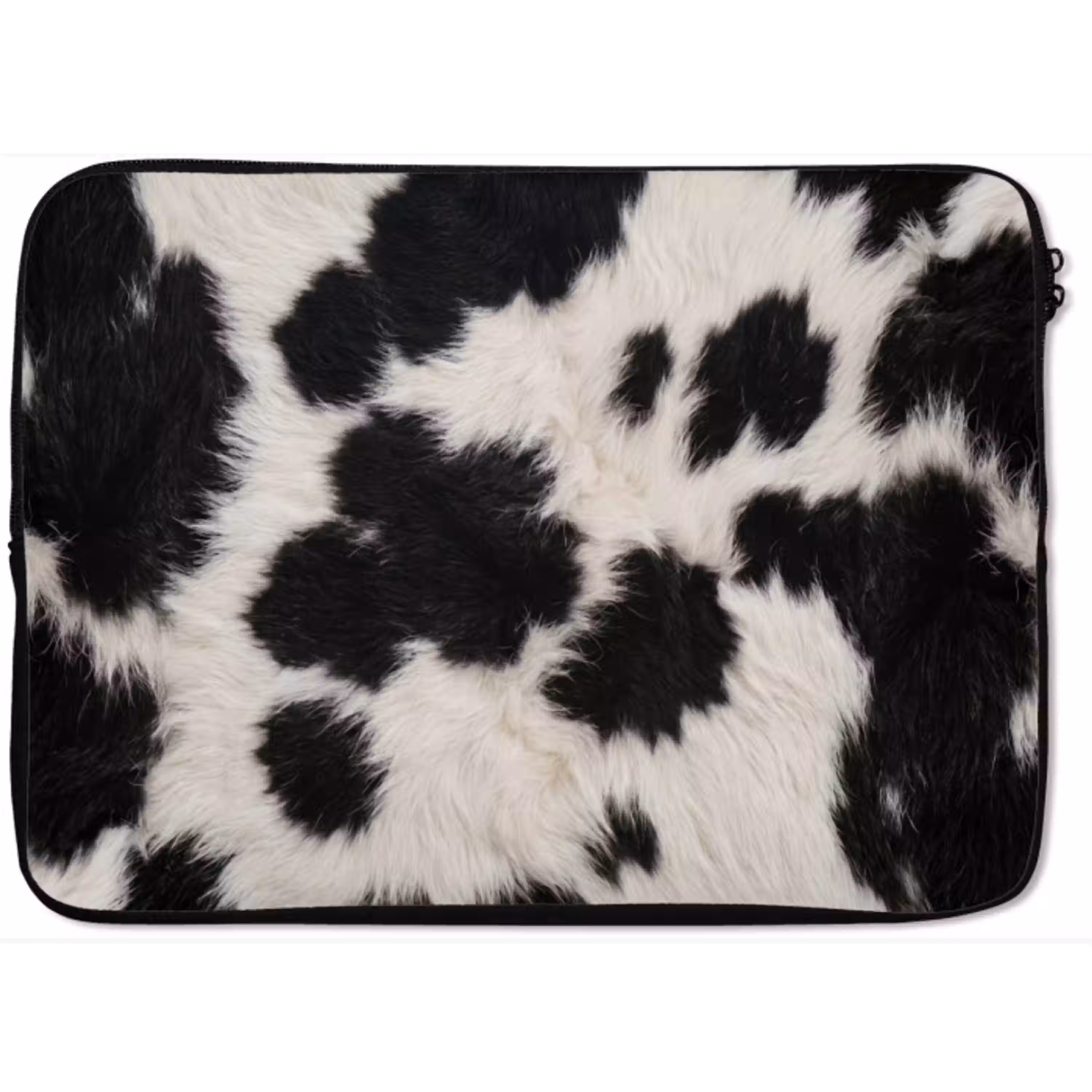 Bont - Textuur - Zwart - Wit laptophoes neopreen klein -zkaufland3dotto