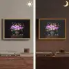 Neon - Vaas - Bloemen Light Box met batterij (Wandlamp) middel -sfeer3