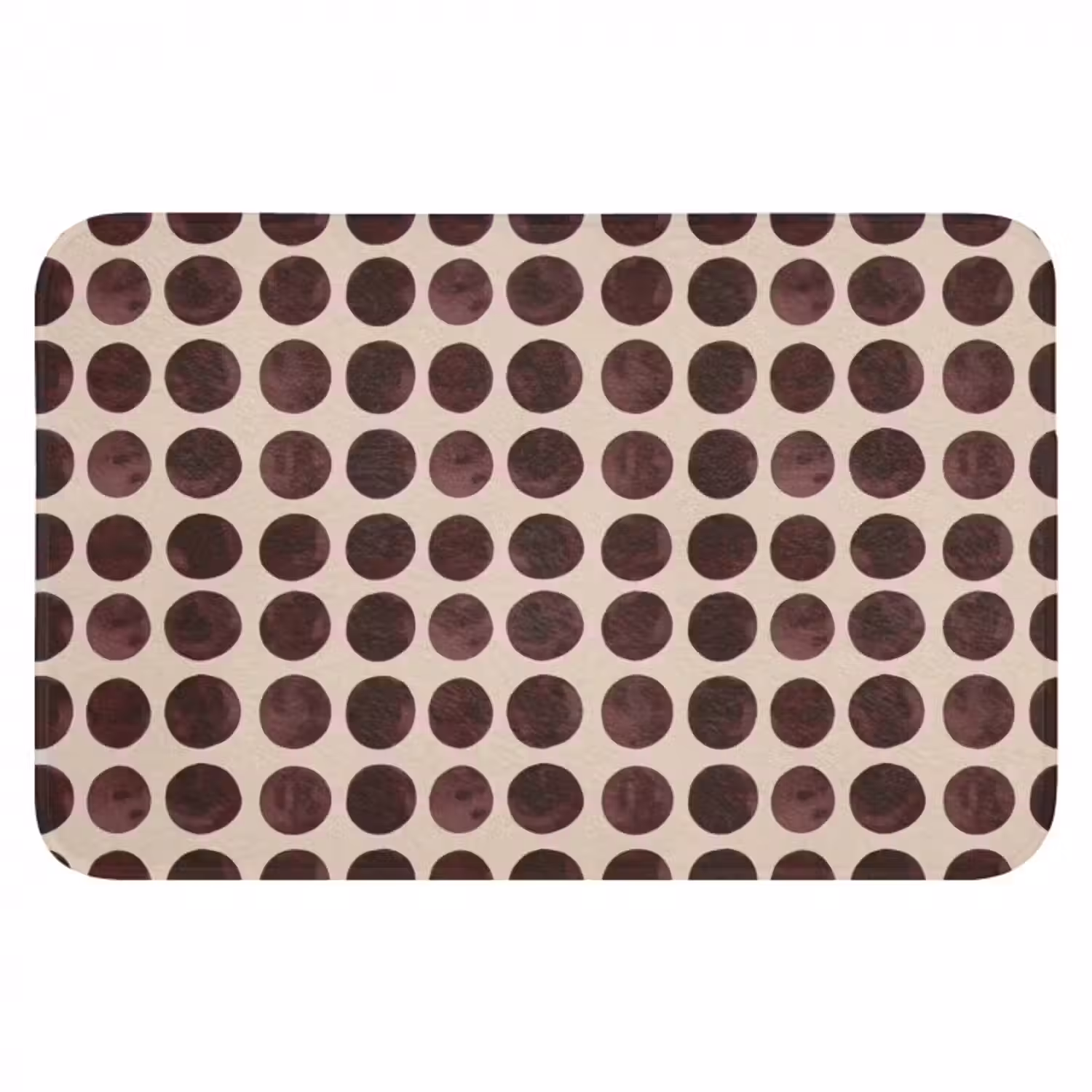 Badematte - Polka dots - Muster - Braun