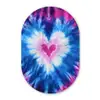 Hartvormig - Tie dye - Paars Wandcirkel Ovaal Forex klein -3d