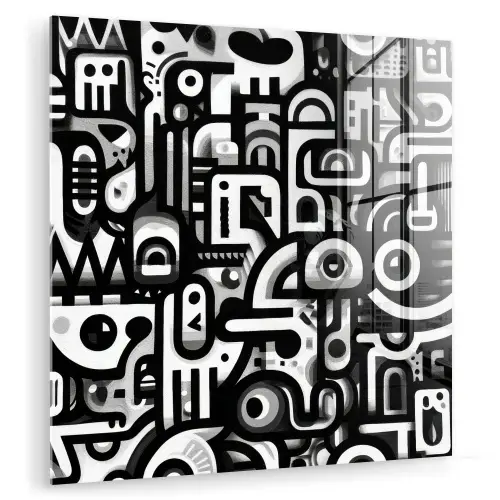 Symbolen - Abstract - Grafisch - Zwart plexiglas 5mm klein -zzzproduct_nieuw