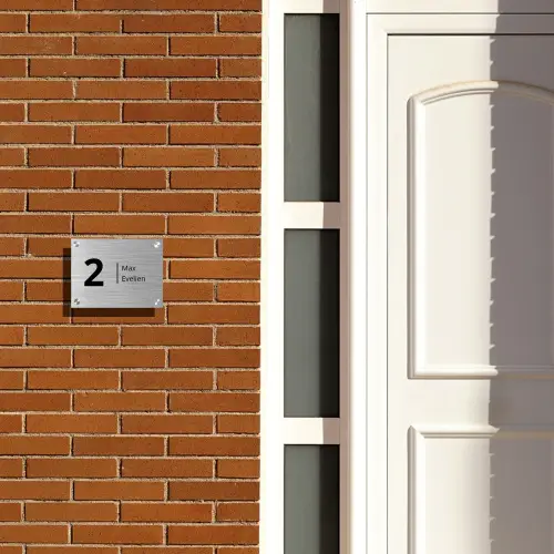 Metaaleffect - Modern Naambord Rechthoek middel -sfeer3-rechthoek-S