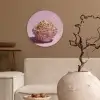 Noodles - Edelstenen - Stokjes - Roze Wandcirkel plexiglas klein -sfeer1