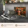 Vrouwen - Bloemen - Modern - Bril - Abstract keuken achterwand spatscherm klein -usp_IT
