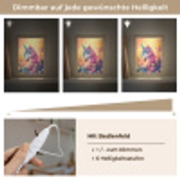 Eenhoorn - Roze - Kleurrijk - Sprookjesbos Light Box met kabel klein -USP_dimbaarDE