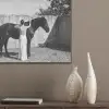 Vrouw - Paard - Artistiek PET vilt klein -sfeer6_closeup