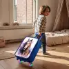 Aquarel paard met kleurrijke spatten Kinderkoffer - Blauw klein -sfeer1