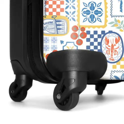 Zomer strand print kleurrijk NBS - Handbagage koffer - Kinderen Unisex middel -wiel