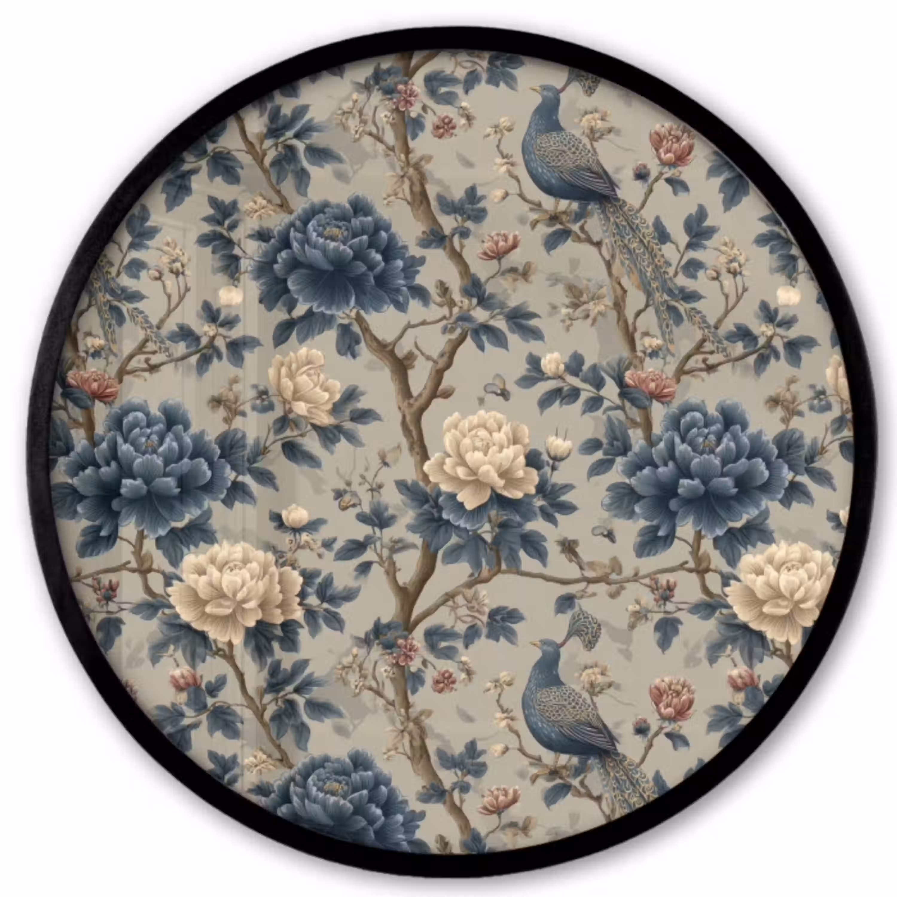 Pauw - Bloemen - Blauw Fotolijst rond zonder passe partout klein 856 -3d