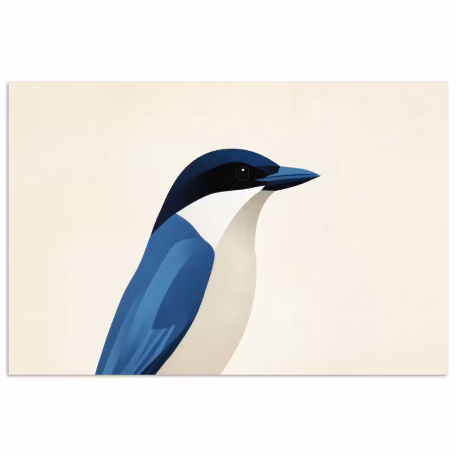Poster - Illustration - Blau - Vogel