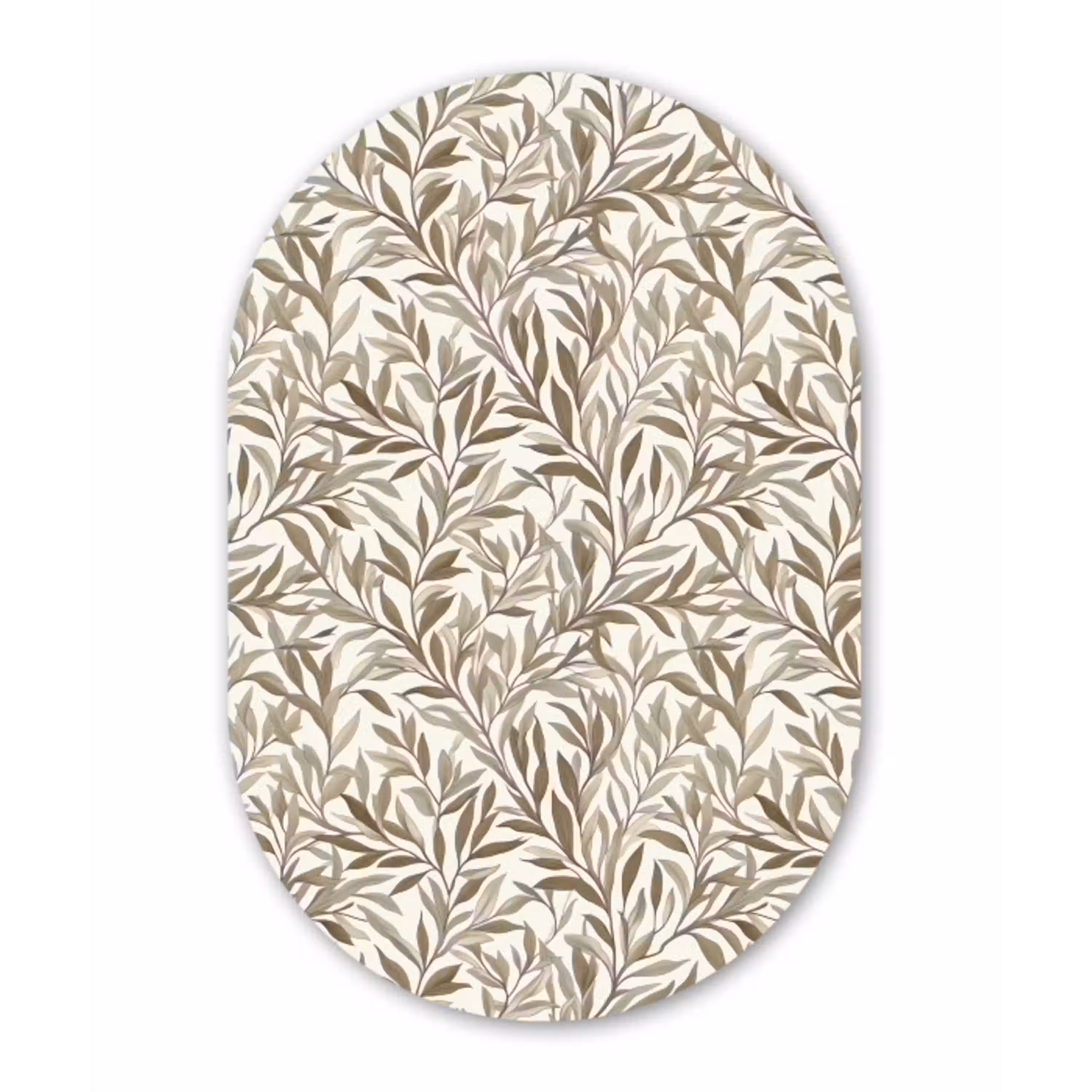 Takken - Botanisch - Taupe Wandcirkel Ovaal Aluminium middel 839 -3d