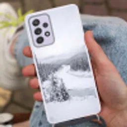 Rivier - Bevroren - Landschap - Winter Hoesje Samsung Galaxy A52 5G met koord klein -sfeer3