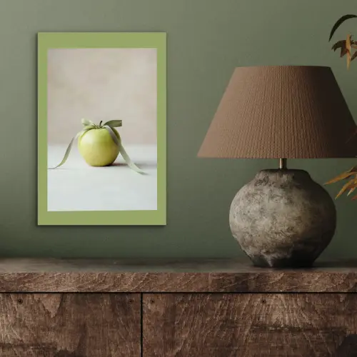 Groen - Appel - Strikje aluminium wit klein -sfeer2
