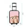 Otters - Lachen - Roze - Illustratie Kinderkoffer - Zwart klein -productfoto_formaten
