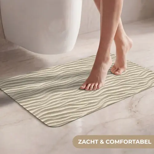 Zand - Golven - Beige WCmat klein 1009 -USP_ZachtNL