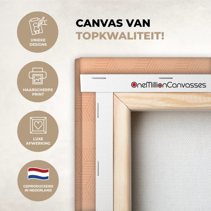 Patroon - Oranje - Lijnen canvas 2cm xxl 828 -sfeer2