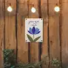 Korenbloem - Valentijn - Bloem - Blauw tuinposter los doek klein -sfeer1