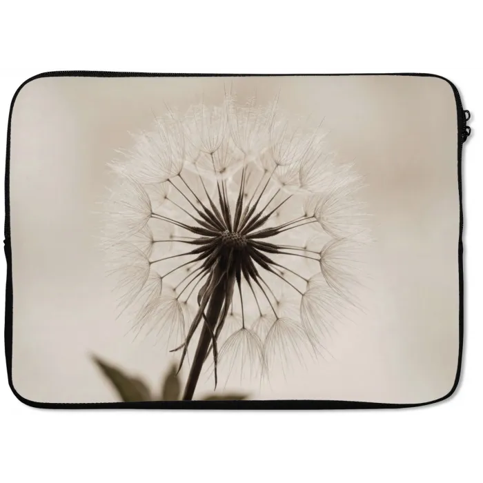 Paardenbloem - Minimalistisch - Wit laptophoes neopreen klein -zkaufland3dotto