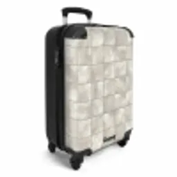 Tegels - Natuurlijk - Grijs NBS - Handbagage koffer - Volwassenen Unisex middel -productfoto_3d