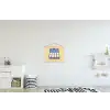 Eieren - Doos - Minimalistisch - Blauw textielposter latten blank klein -kinderkamer