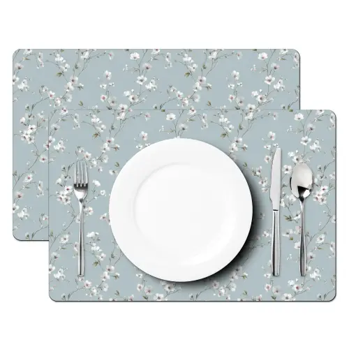 Klassiek - Bloemen - Blauw Placemat vinyl groot 368 -zzsfeer2_Kitchenyeah-website