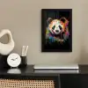 Panda - Graffiti - Dieren - Zwart - Kleuren fotolijst zwart zonder passe partout klein -sfeer1