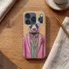 Panda - Pak - Zonnebril - Blauw Telefoonhoesje iPhone 17 Pro klein -sfeer1