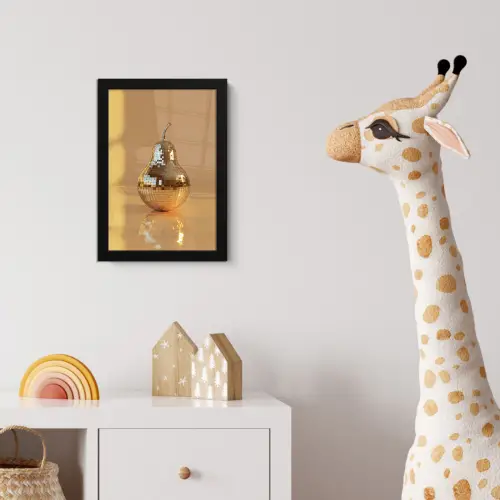 Goud - Disco - Glitter - Peer fotolijst zwart zonder passe partout klein -usfeer4_kinderkamer