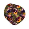 Warm - Patroon - Penseel - Viooltjes Wandcirkel Organisch Forex 3mm klein 629 -3d