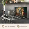 Uil - Vogel - Bloemen - Planten - Botanisch keuken achterwand spatscherm klein -usp_NL