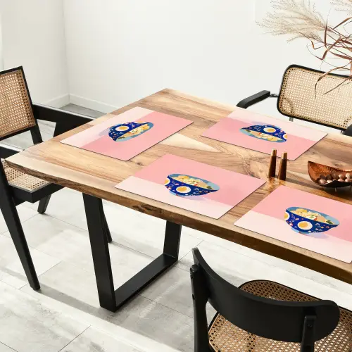 Noodles - Kom - Blauw - Illustratie Placemat vinyl groot -zzsfeer4_Kitchenyeah-website