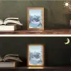Winterlandschap - Natuur - Berg - Bomen - Sneeuw Light Box met kabel (Tafellamp) klein -sfeer3